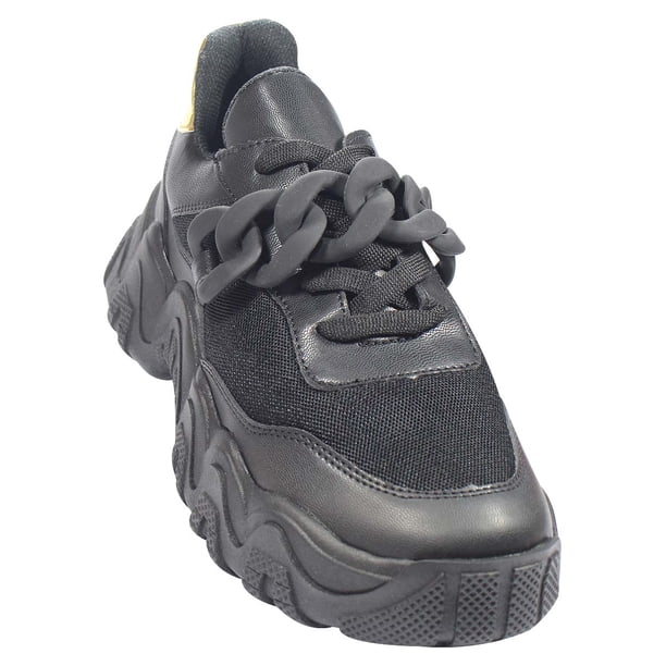 TENIS PLATAFORMA LEON MUJER NEGRO SINTETICO 537 LEON 537p