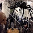 thumbnail image 4 of Decoraciones de Halloween con telarañas gigantes, telarañas grandes, decoración de jardín, adornos de malla para exteriores, colgantes para la casa de Halloween, 4 of 4
