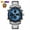 Blue, variant on Skmei 3 Time Back Light Display Digital Watches Mens Full Steel Strap Quartz Wristwatch Countdown Clock Relogio Masculino 1389