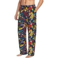 thumbnail image 6 of Logiee Rock Music Print Pajama Pants for Men,Men’s Pajama Bottoms,Mens PJ Pants with Pockets & Button Fly-Small, 6 of 6
