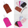 thumbnail image 2 of PU Leather Luggage Tages Practical Luggage Labels Card Tages Boardings Travel Suitcases Tages with Steel Loops for Bags rose red, 2 of 4