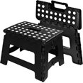 thumbnail image 1 of Banco Plegable, Taburete Plegable Portatil para Adultos, Banquito de Plástico Antideslizante, Hasta 300KG, Folding Step Stool para Baño, Conica (Negro), 1 of 4