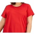 thumbnail image 2 of ID Ideology Plus Size Birdseye Mesh T-Shirt Licorice Red 1X, 2 of 3