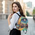 thumbnail image 6 of FORMRS Mini Backpack Purse for Women Travel Daypack Casual Shoulder Bag, Colorful Road, 6 of 7