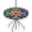 Abstract Flower Pattern, variant on Mandala Round Outdoor Tablecloth with Umbrella Hole, Mandala Round Fitted Table Cloth with Elastic Zippered Table Covers 36-44in Waterproof Umbrella Tablecloths Circle Elastic Table Cover