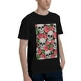 thumbnail image 2 of Bingfone Skull And Roses Men'S Loose Fit Short-Sleeve Pocket T-Shirt, 2 of 7