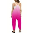 thumbnail image 5 of ZACPNCV Girls Casual Sleeveless Jumpsuits Gradient Spaghetti Strap Loose Romper Long Pants with Pockets Hot Pink 7-8 Years, 5 of 7