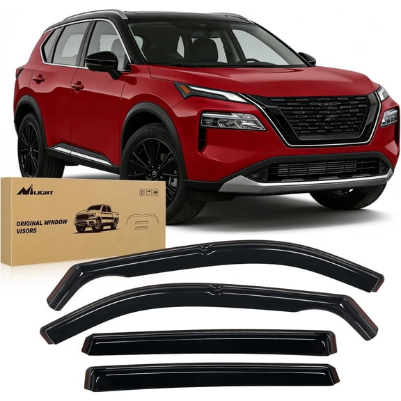 Nilight in Channel Rain Guards for Nissan Rogue 2021 2022 2023 2024 2025 Original Window Deflectors, Vent Window Visors-4PCS