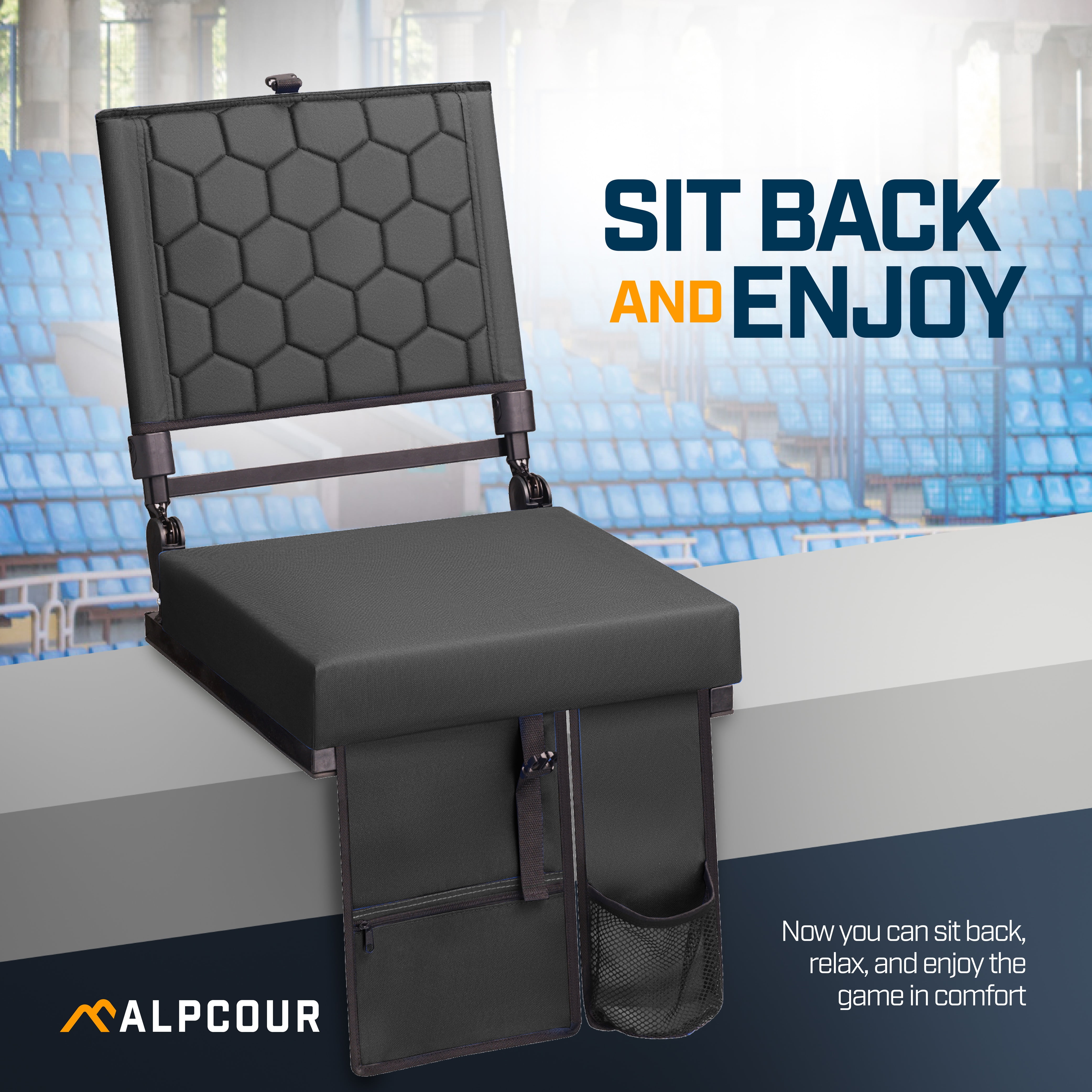 Folding Reclining Stadium Seats with Back Support