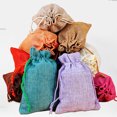 thumbnail image 4 of Inteprter 50 Uds. Bolsa de lino con cordón organizador de joyas bolsa de almacenamiento de té portátil para el hogar Almacenamiento y organización del hogar verde 13x18cm Inteprter HA5722-32, 4 of 6