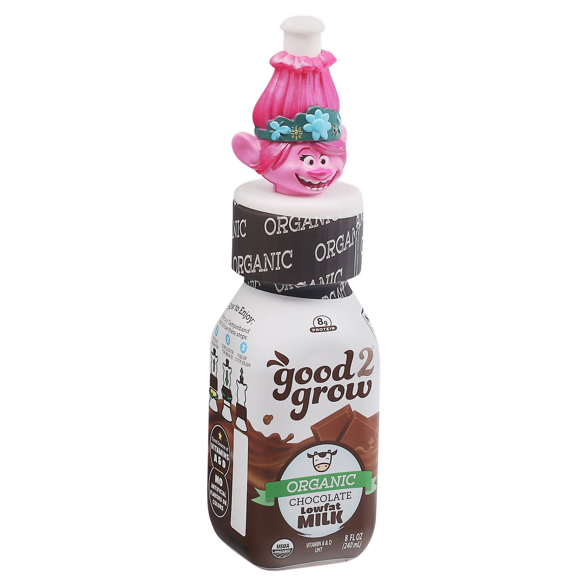 good2grow Organic Chocolate Milk. Milk Fat 3. Calories 140. Serving