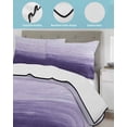 thumbnail image 4 of Purple Ombre Summer Quilt Set Twin XL Size,Soft Microfiber Quilted Bedding Set with 2 Pillow Shams,Modern Abstract Art Ocean Oil Painting Lightweight All Season Bedspread Coverlet for Bedroom 68"x98", 4 of 6
