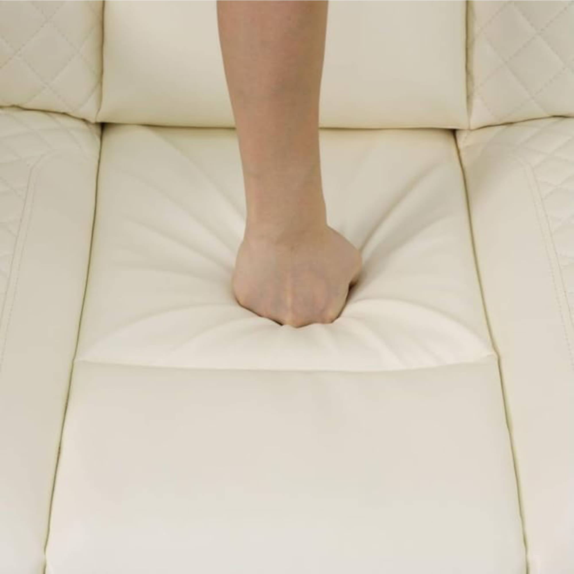 Electric Power Recliner Chair Living Room Sofa Chair, Comfy Lazy Home Theater with Cup Holder &USB Ports, White