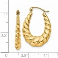 thumbnail image 4 of 14k Yellow Gold Polished Twisted Hollow Hoop Earrings - 25mm, 4 of 6