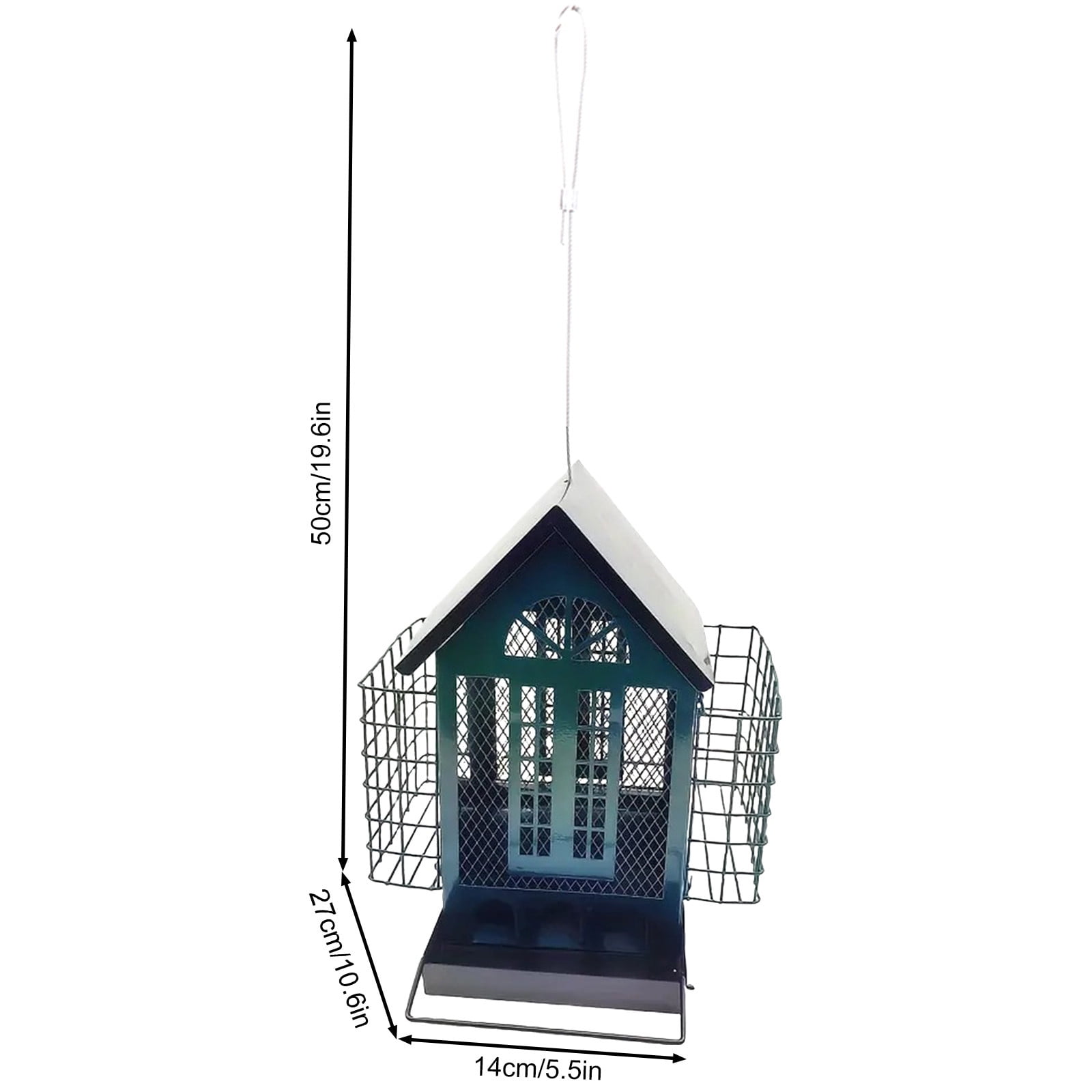 HongHeng Bird Feeders for Outdoors Hanging, Large Capacity Metal Mesh Wild Bird Feeder, Bird Feeder Built-in Drainage Hole, Weatherproof, Suitable for Cardinal Wild Birds
