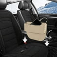 thumbnail image 4 of Car Seat Gap Filler Organizer, Car Seat Organizer, Seat Gap Storage Box with Cup Holders for Drink, Car Leather Cup Holder Gap Bag Front Seat for Phone, Sunglasses, Keys, 4 of 5