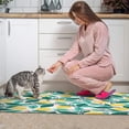 thumbnail image 4 of Floral Lemon Rugs and Mats Non Skid Washable Absorbent Microfiber Soft Kitchen Mat for Floor Set Of 2 Decor Stain Resistant 17"x47"+17"x30", 4 of 7