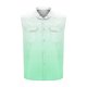 thumbnail image 4 of Camiseta sin mangas con cuello vuelto para hombre, estilo informal, a la moda, con estampado degradado, cuello vuelto, sin mangas, bolsillos, deportiva, de poliéster, 4 of 5