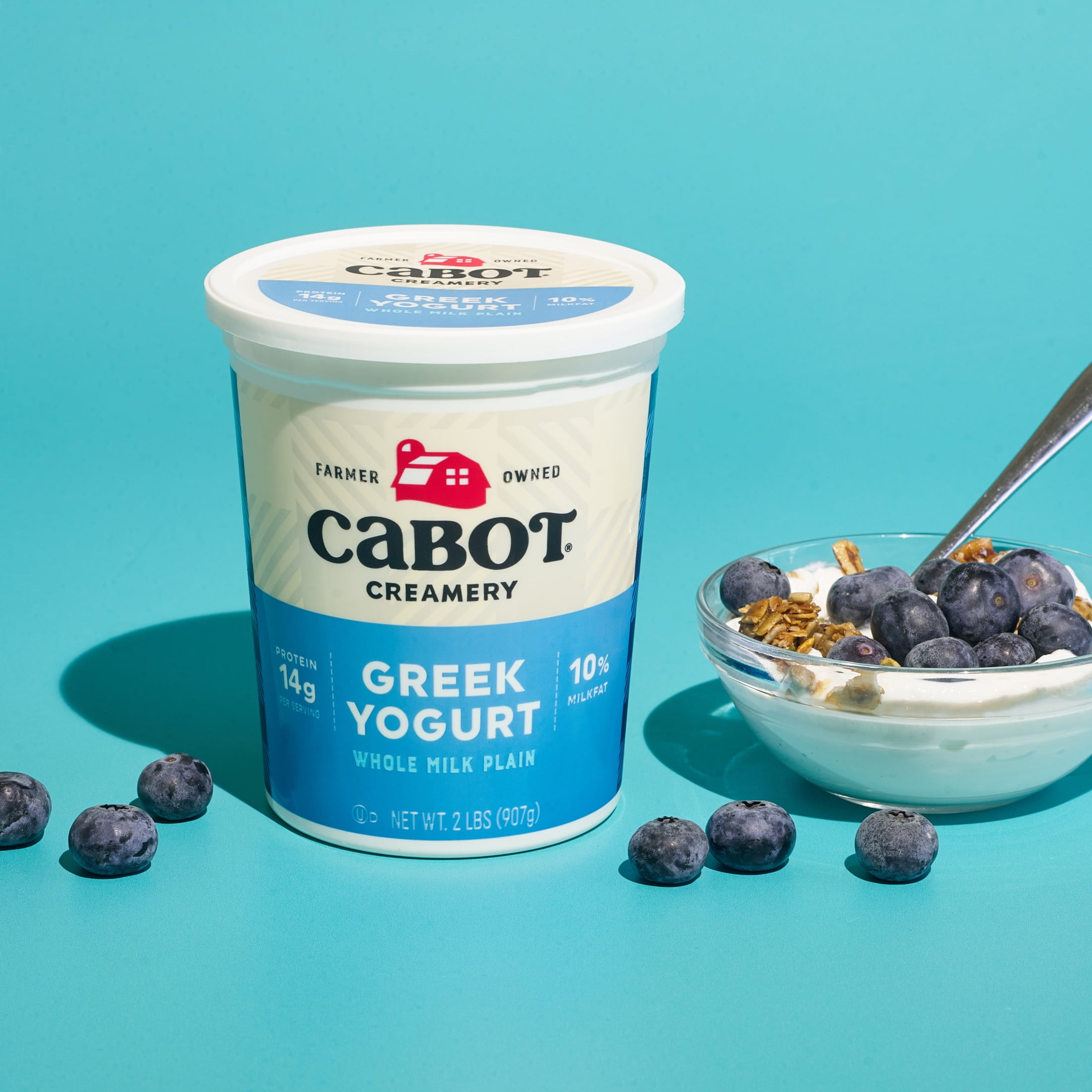Cabot Creamery Cabot Whole Milk Plain Greek Yogurt 2 lb (Refrigerated  Tub)