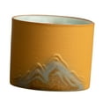 thumbnail image 2 of Mornei Ceramic Cup Espresso Cup Fashionable Chinese Classic Sake Mug Porcelian Handless yellow, 2 of 8