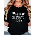 thumbnail image 1 of St. Patrick'S Day Themed T-Shirt St. Patrick'S Day Themed Casual Women'S T-Shirt with Short Sleeves And a Slightly Stretchy Round Neck., 1 of 7