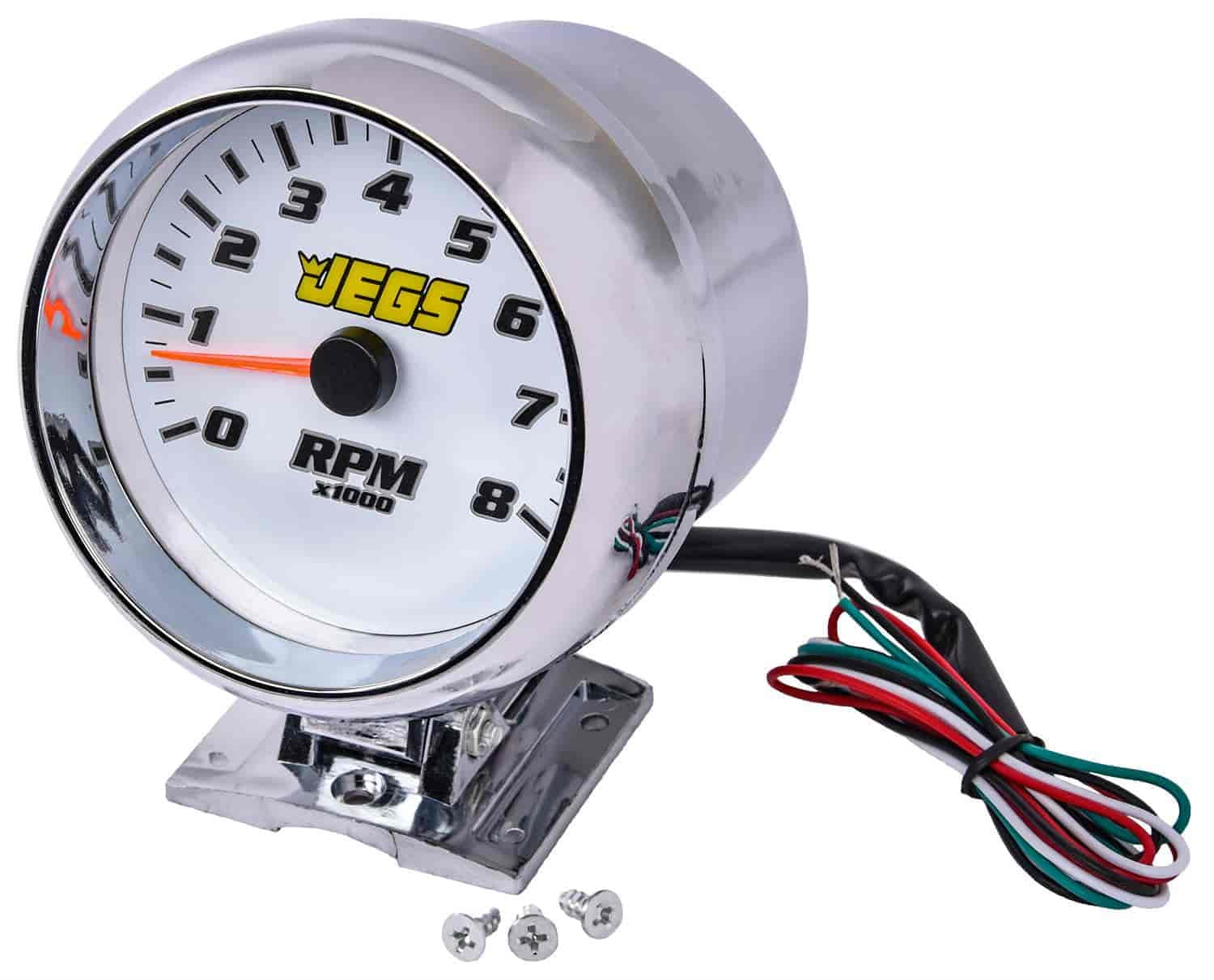 JEGS 41307 3 3/4 in. Pedestal Mount Tachometer 08 000 RPM Electrical
