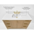 thumbnail image 2 of Turlington 48 in. Bath Vanity in Oak with White Quartz Top and Undermount Basin, 2 of 6