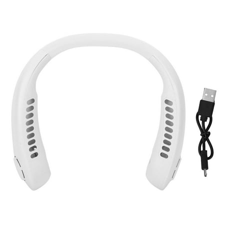 

Portable Neck Fan 3 Speeds Hands Free Lightweight Neck Cooling Fan Rechargeable For Men For Travel White
