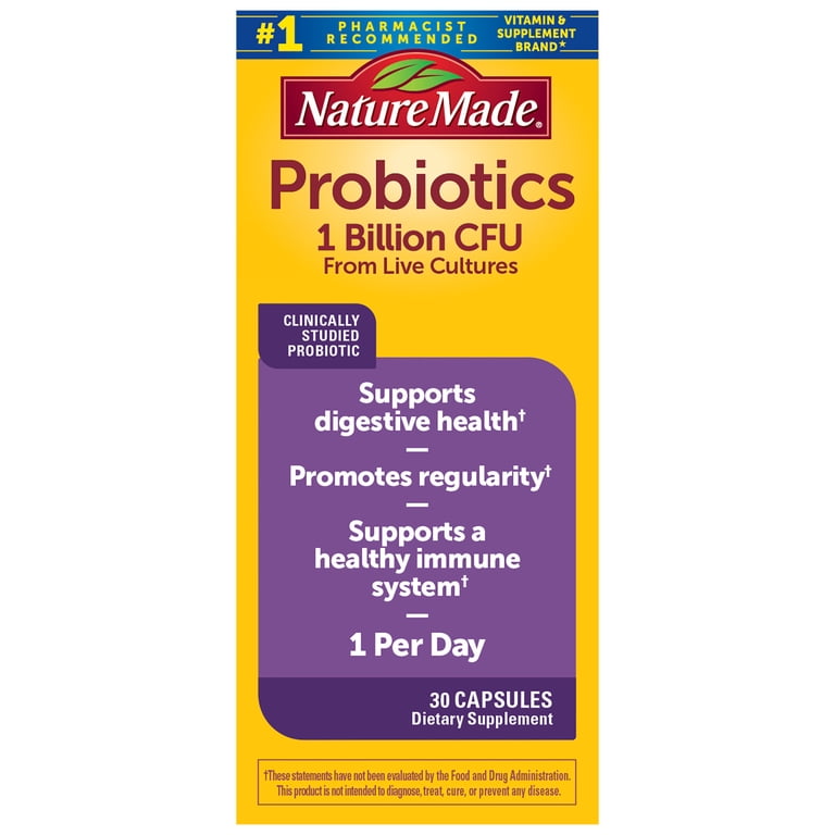 Nature Made Probiotic Capsules 1 Billion CFU From Live Cultures