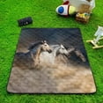 thumbnail image 2 of Horse Outdoor Picnic Mat Running Horse Waterproof Picnic Blankets 60x80 Inches Large Sandproof Beach Blanket Foldable Outdoor Blanket for Camping on Grass Picnic Mat, 2 of 6
