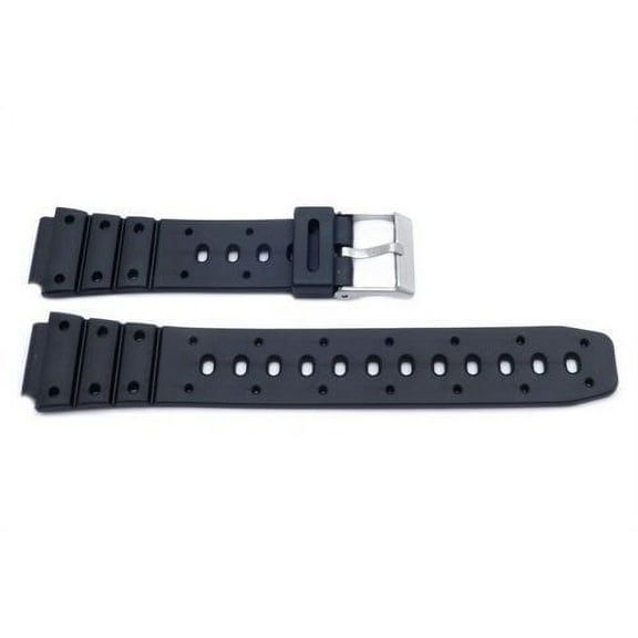 Casio Style Replacement Watch Band 17mm Black Resin