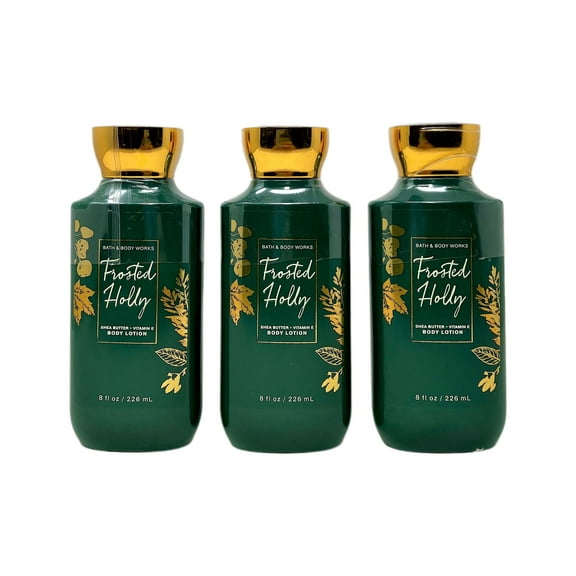 Bath & Body Works Frosted Holly Value Pack - Lot of 3 Body Lotions - Full Size