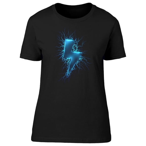 Thunder In Blue Outline T-Shirt Women -Image by Shutterstock, Female x-Large
