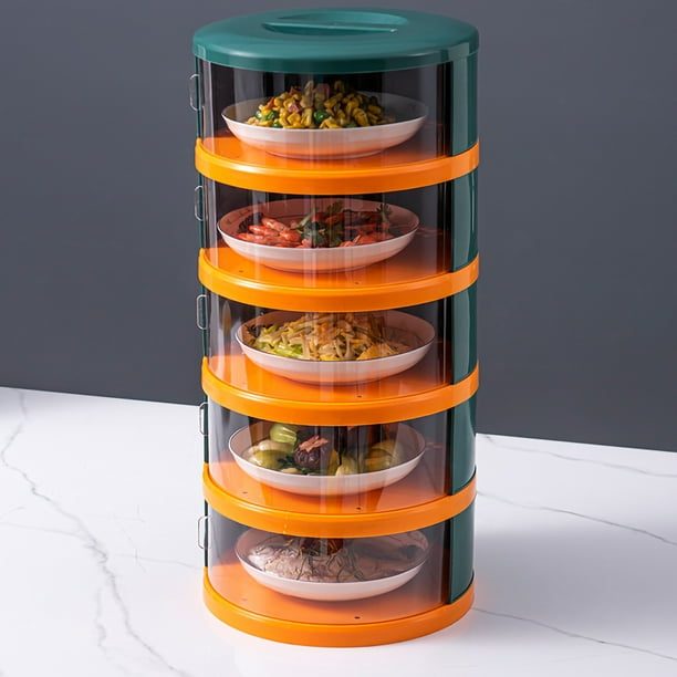 Cubierta De Aislamiento De Alimentos Cubierta De Alimentos Aislada Cubierta De Plato Transparente Estuche De Almacenamiento De Alimentos Apilable Prevención De Insectos Para El ANGGREK Otros