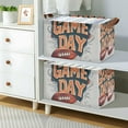 thumbnail image 2 of Yayeee Foldable Storage Basket for Shelves with Handles Waterproof Cloth Bins, Game Day, 2 of 7