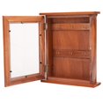 thumbnail image 3 of 2X Vintage European Style Wooden Key Storage Cabinet Key Holder Box with Hanging Hooks Brown, 3 of 8