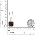 thumbnail image 6 of Gem Stone King 18K Rose Gold Plated Silver Pendant with Chain Onyx Moissanite (9.40 Cttw), 6 of 6