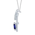 thumbnail image 2 of Sterling Silver with Blue Sapphire and White Topaz Swirl Pendant, 2 of 3