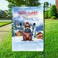 thumbnail image 3 of Hello Welcome Winter The Ski Pitbull Snowy Day Garden Flag 12x18in Double Sided Terrier Dog Lover Outdoor Decor - 13013, 3 of 5