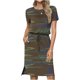 thumbnail image 1 of Puntoco Vestido Casual De Mujer Estampado De Manga Corta Con Cuello Redondo Y Bolsillo Con Tiras Vestido De Manga Corta Con Cuello Redondo Verde Militar M,Regalos Para Mujer Joven, 1 of 6
