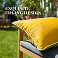 thumbnail image 6 of ZOPZO Outdoor Waterproof Throw Pillow Covers 2-Pack, Yellow, 18x18 Inch, Decorative Farmhouse Garden Cushion Cases for Couch Sofa, 6 of 8