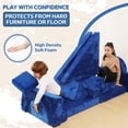 thumbnail image 4 of Contour Comfort Kids Couch, 14 PC Modular Kids Play Couch Set for Playroom and Lounge, Soft Foam, Blue, 4 of 8