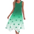 thumbnail image 1 of Ovzne Robes d'Été pour Femmes Robe de Plage Mode Été Plage Imprimé Poches Débardeur Col Rond Sans Manches Robes Grande Taille Robe Imprimée Liquidation, 1 of 6