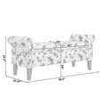 thumbnail image 2 of Storage - Multi Floral Upholstered Bench, 12.75 In. Package Height 53.34 Lb Weight Bench , Upholstery, 2 of 5