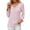 Pink, variant on ATOYSOY Solid Color Tops V Neck Lace Pullovers Long Sleeve Tees Loose Eyelet Shirts for Women Casual Dressy Tunic Outwear Fall Trendy Black L