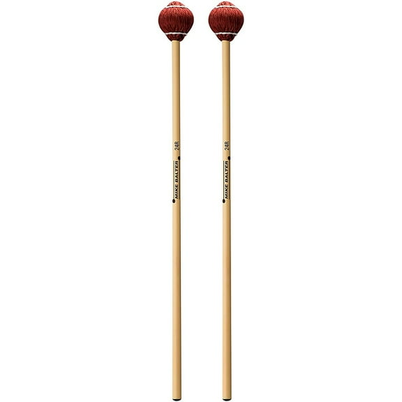 Balter Mallets Pro Vibe Series Rattan Handle Keyboard Mallets 24 Red Cord Soft