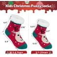 thumbnail image 6 of Minzimin Kids Christmas Fuzzy Socks Girls Boys Thermal Thick Socks Soft Fluffy Socks Toddler Cozy Socks, 6 of 7