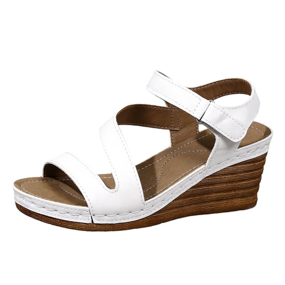 Aihuaihua Womens Sandals Dressy Wedge Sandals Comfortable 2026 Summer Heels Open Toe Casual Shoes Spring Elegant Ladies Sandal