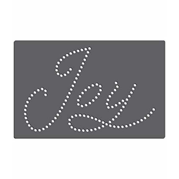 Magnetic Rhinestone Template, JOY 8"