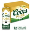 Coors Pure Organic Lager Beer, 12 Pack, 12 fl oz Cans, 3.8% ABV